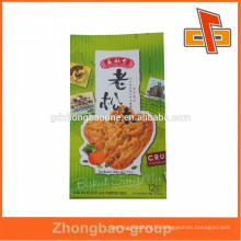 Heat sensitive side gusset vacuum plastic bag for biscuit packaging